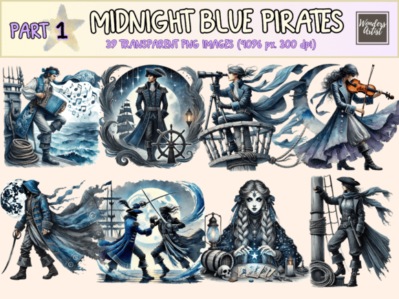Download Midnight Blue Pirates Clipart - Premium Resources