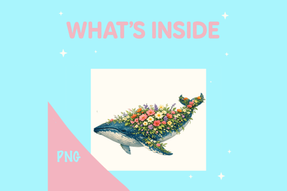 Download Botanical Whale PNG - Premium Bundle