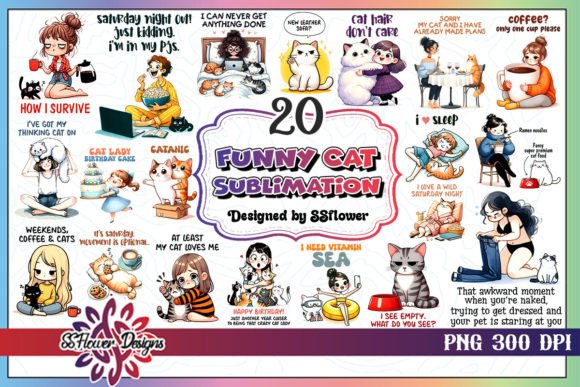 Download Funny Cat Sublimation Bundle - Premium Resources