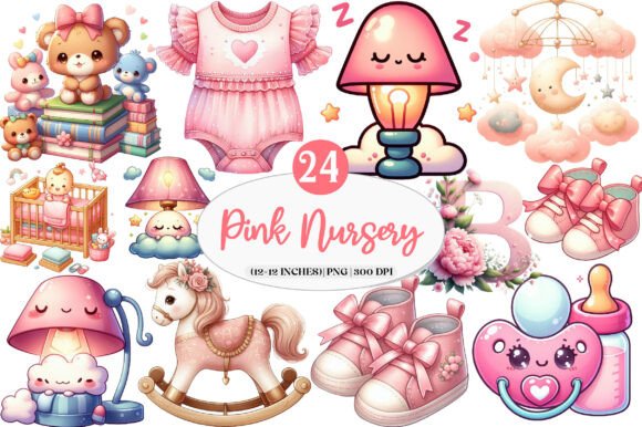 Download Pink Baby Girl Nursery Clipart - Nursery clipart Collection