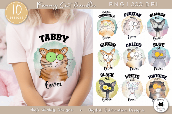 Download Funny Cat Sublimation Bundle | Cat Png - Premium Resources
