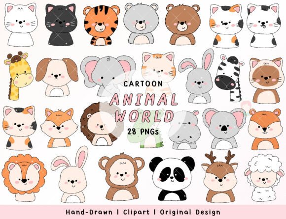 Download Kawaii Animal Clipart PNG Bundle - Kawaii animal clipart Collection