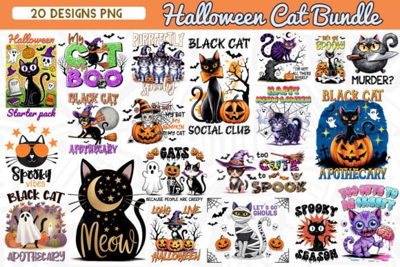 Download Halloween Cat Sublimation Bundle - Premium Resources