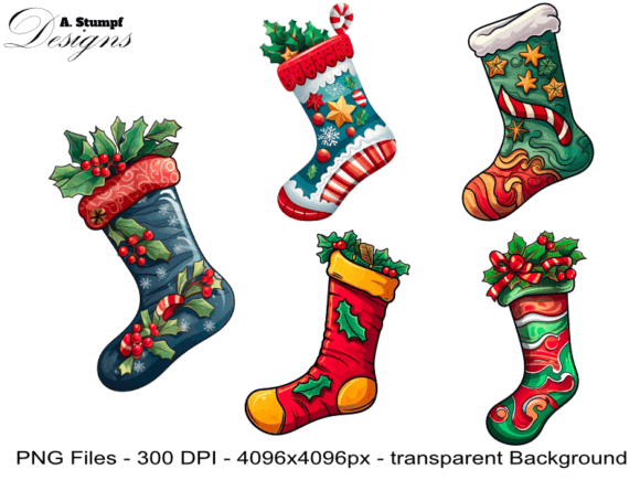 Download Christmas Sock Clip Art - Sock Collection